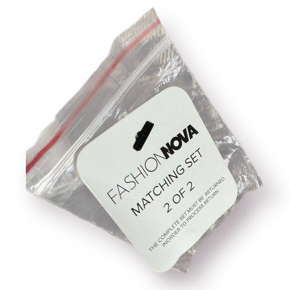 Fashion Nova Acting Up Denim Skirt Set Black/Grey‎ Size Small New - Picture 10 of 10